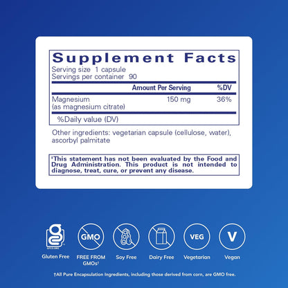 Magnesium (Citrate), 90 Capsules