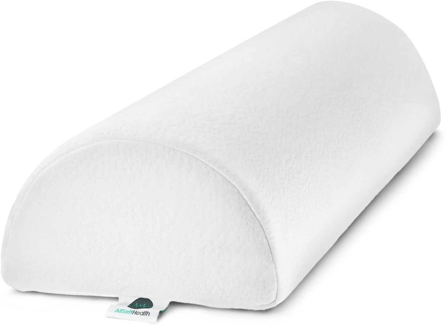 Knee Pillow for Back Sleeping | Large Half Moon Bolster Pillow for Legs, Under Knee Pillow for Sleeping on Back (20.5"x 8"x 4.5") Leg Pillow for Ankle and Foot Comfort, Machine Washable Cover, Grey