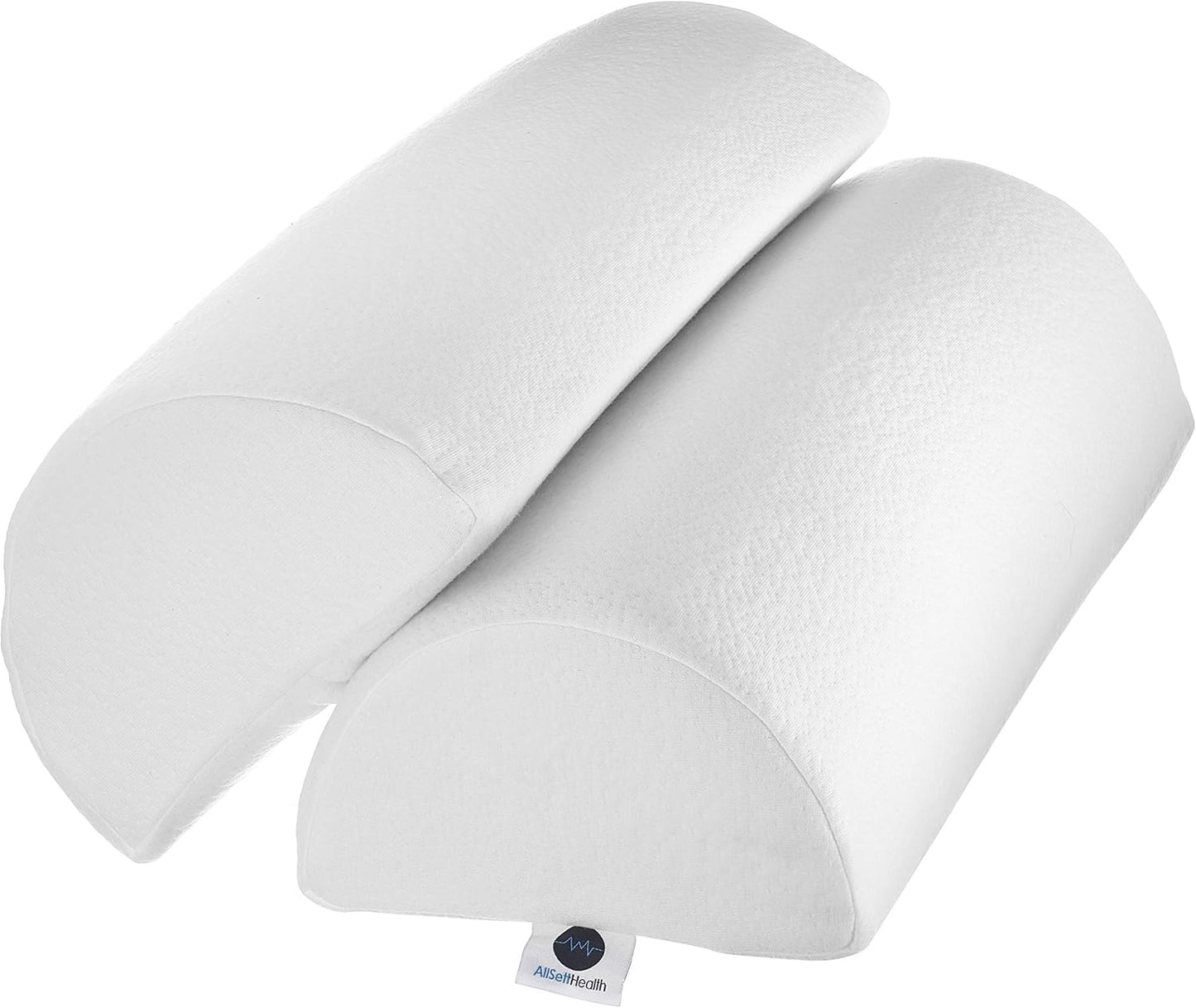 Knee Pillow for Back Sleeping | Large Half Moon Bolster Pillow for Legs, Under Knee Pillow for Sleeping on Back (20.5"x 8"x 4.5") Leg Pillow for Ankle and Foot Comfort, Machine Washable Cover, Grey