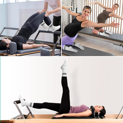 Grip Pilates Crew Socks for Women, Non Slip Yoga Socks with Grips for Barre Hospital Grippy Sticky Sock