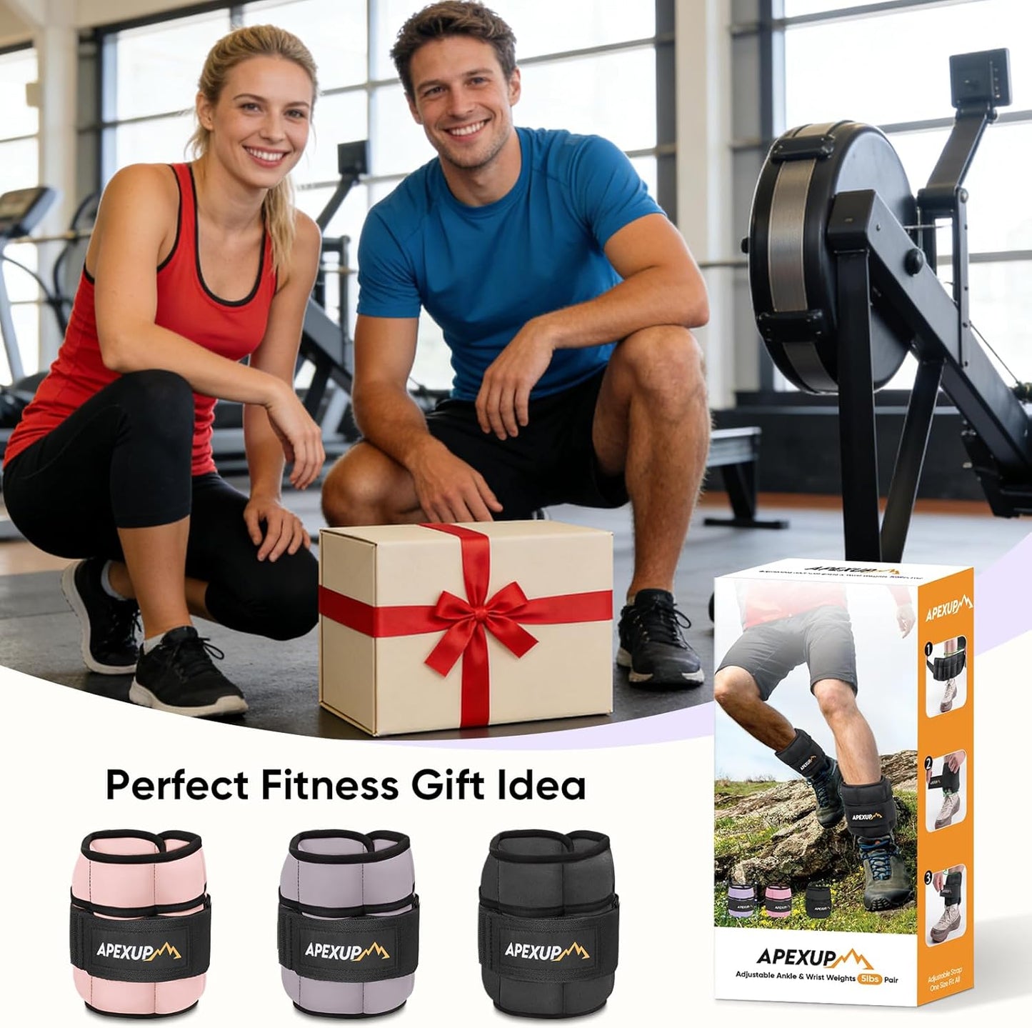 Adjustable Ankle Weights for Women and Men, Modularized Leg Weight Straps for Yoga, Walking, Running, Aerobics, Gym, Physical Therapy