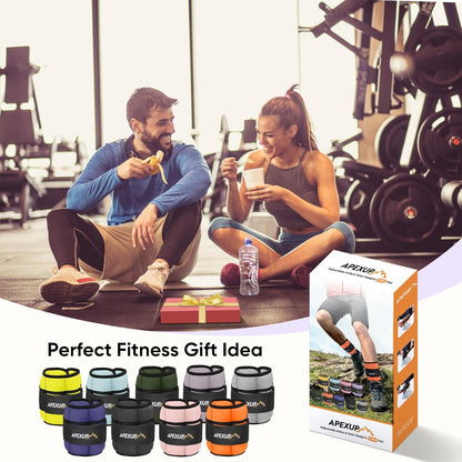 Adjustable Ankle Weights for Women and Men, Modularized Leg Weight Straps for Yoga, Walking, Running, Aerobics, Gym, Physical Therapy