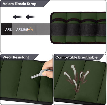 Adjustable Ankle Weights for Women and Men, Modularized Leg Weight Straps for Yoga, Walking, Running, Aerobics, Gym, Physical Therapy