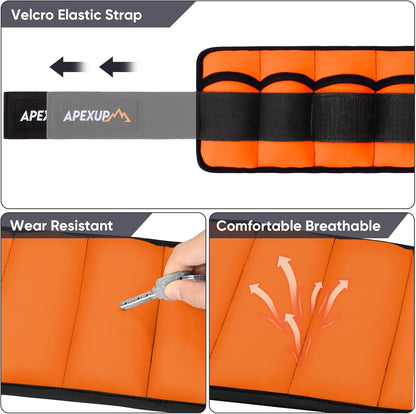 Adjustable Ankle Weights for Women and Men, Modularized Leg Weight Straps for Yoga, Walking, Running, Aerobics, Gym, Physical Therapy
