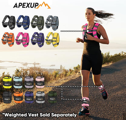 Adjustable Ankle Weights for Women and Men, Modularized Leg Weight Straps for Yoga, Walking, Running, Aerobics, Gym, Physical Therapy