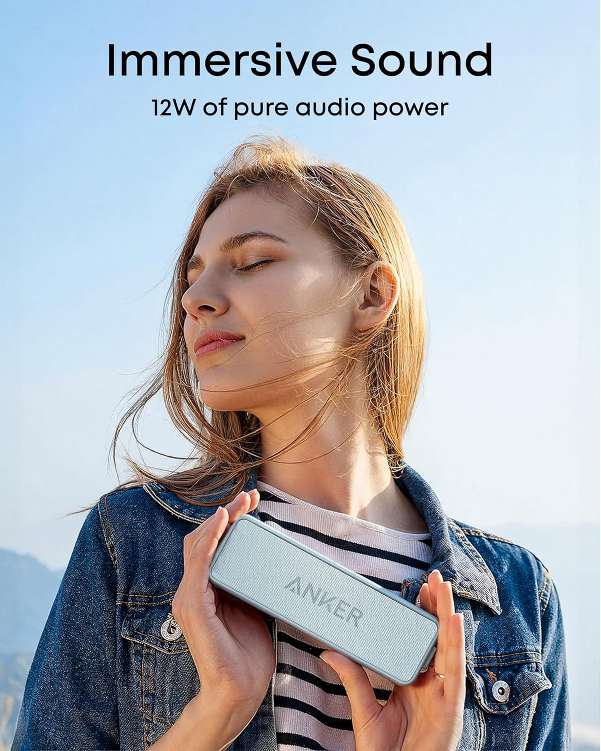 Soundcore 2 Portable Bluetooth Speaker with Stereo Sound, Bluetooth 5, Bassup, IPX7 Waterproof, 24-Hour Playtime, Wireless, Speaker for Home, Outdoors, Travel