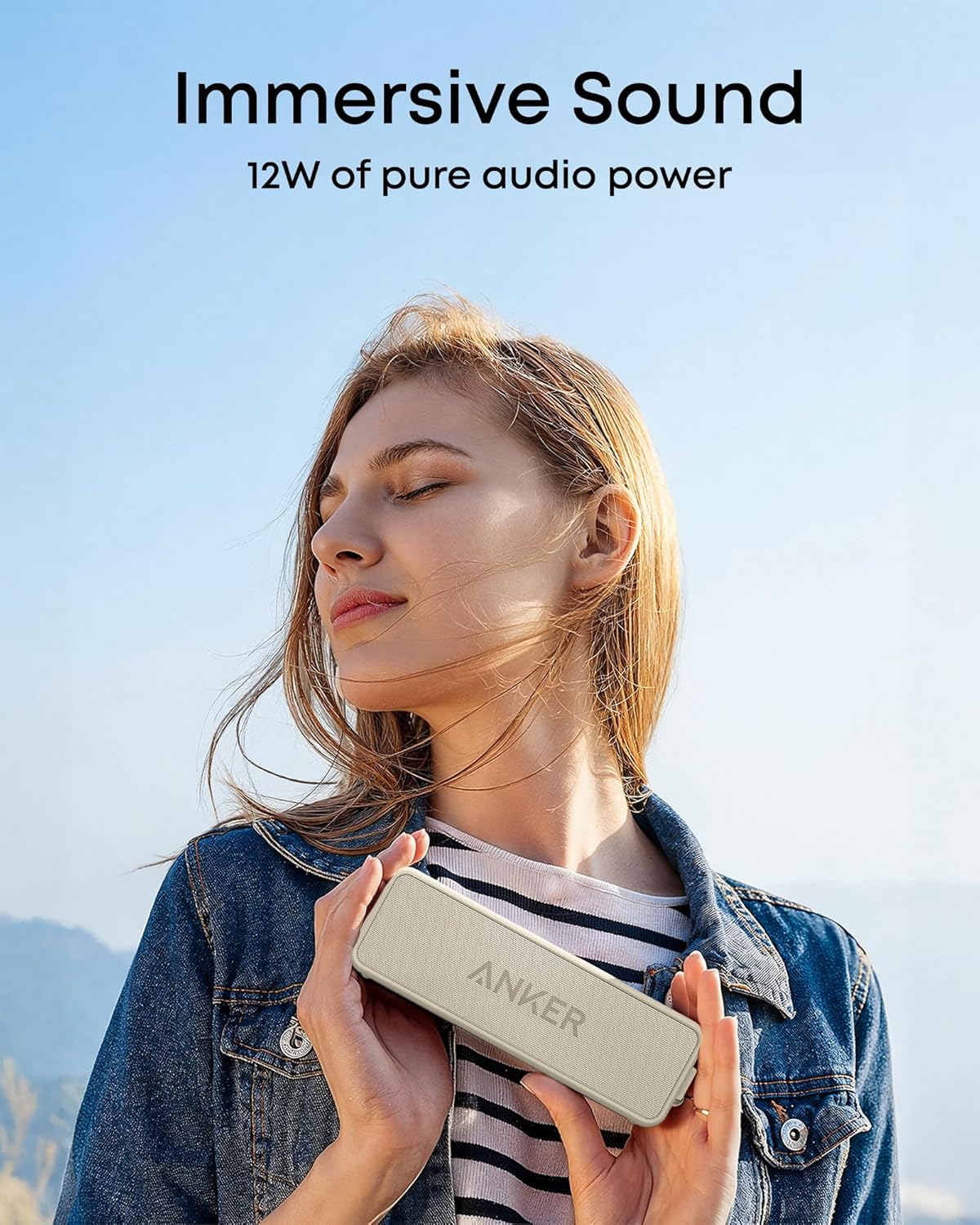 Soundcore 2 Portable Bluetooth Speaker with Stereo Sound, Bluetooth 5, Bassup, IPX7 Waterproof, 24-Hour Playtime, Wireless, Speaker for Home, Outdoors, Travel