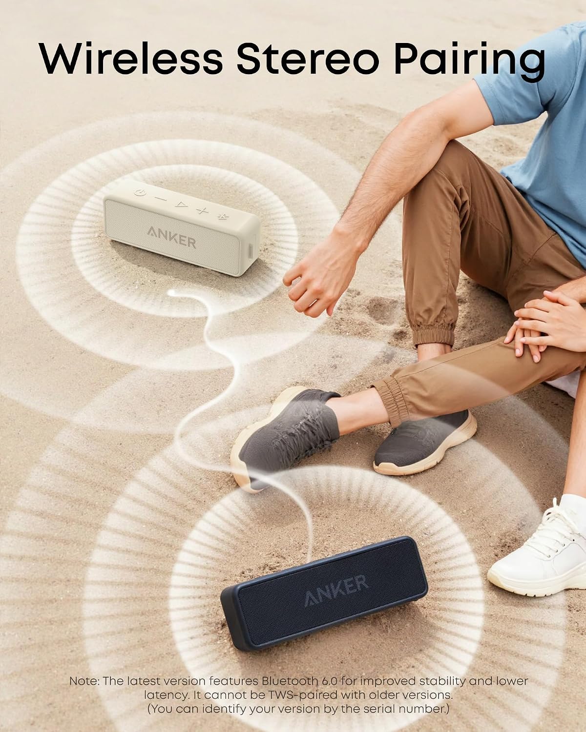 Soundcore 2 Portable Bluetooth Speaker with Stereo Sound, Bluetooth 5, Bassup, IPX7 Waterproof, 24-Hour Playtime, Wireless, Speaker for Home, Outdoors, Travel