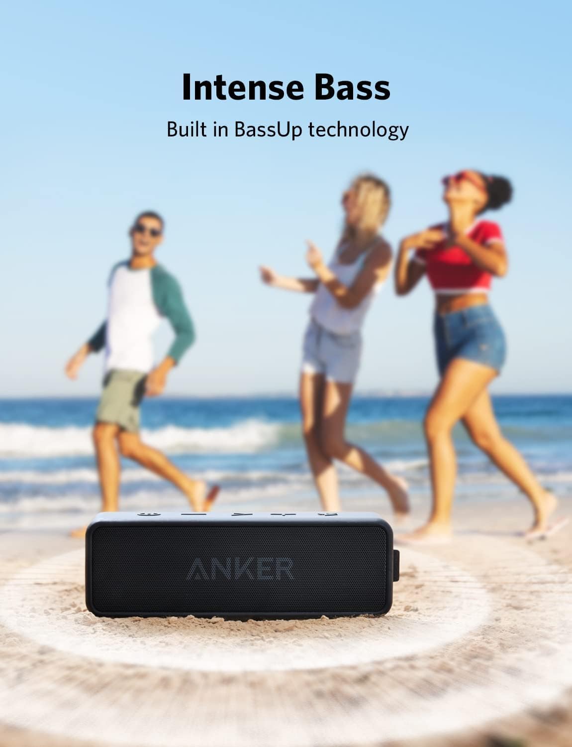 Soundcore 2 Portable Bluetooth Speaker with Stereo Sound, Bluetooth 5, Bassup, IPX7 Waterproof, 24-Hour Playtime, Wireless, Speaker for Home, Outdoors, Travel