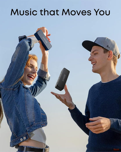Soundcore 2 Portable Bluetooth Speaker with Stereo Sound, Bluetooth 5, Bassup, IPX7 Waterproof, 24-Hour Playtime, Wireless, Speaker for Home, Outdoors, Travel