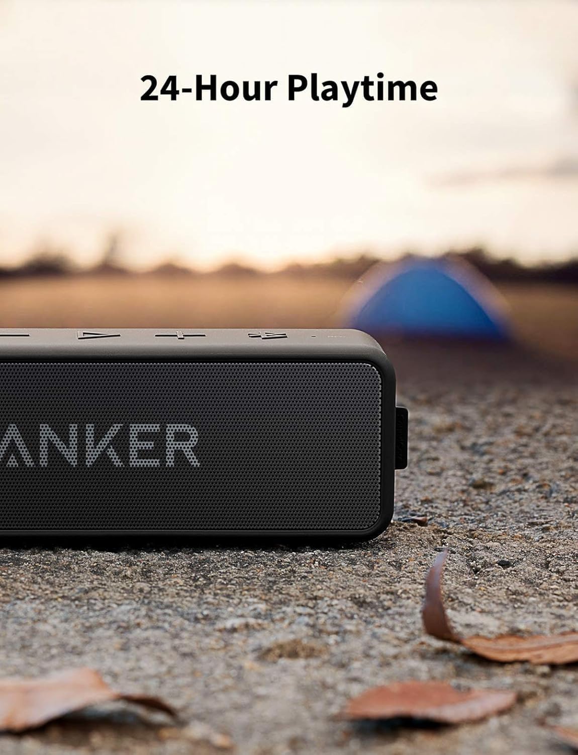 Soundcore 2 Portable Bluetooth Speaker with Stereo Sound, Bluetooth 5, Bassup, IPX7 Waterproof, 24-Hour Playtime, Wireless, Speaker for Home, Outdoors, Travel