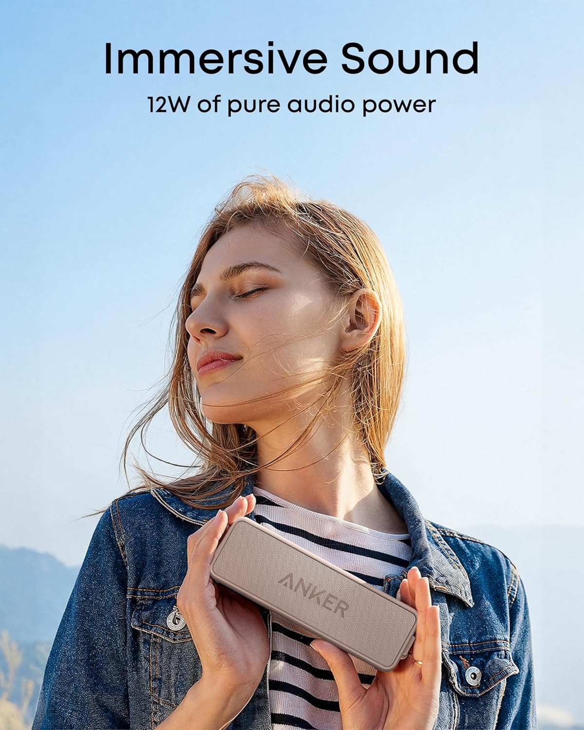 Soundcore 2 Portable Bluetooth Speaker with Stereo Sound, Bluetooth 5, Bassup, IPX7 Waterproof, 24-Hour Playtime, Wireless, Speaker for Home, Outdoors, Travel