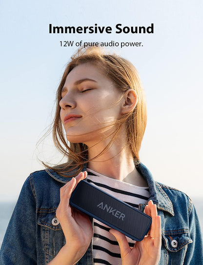 Soundcore 2 Portable Bluetooth Speaker with Stereo Sound, Bluetooth 5, Bassup, IPX7 Waterproof, 24-Hour Playtime, Wireless, Speaker for Home, Outdoors, Travel