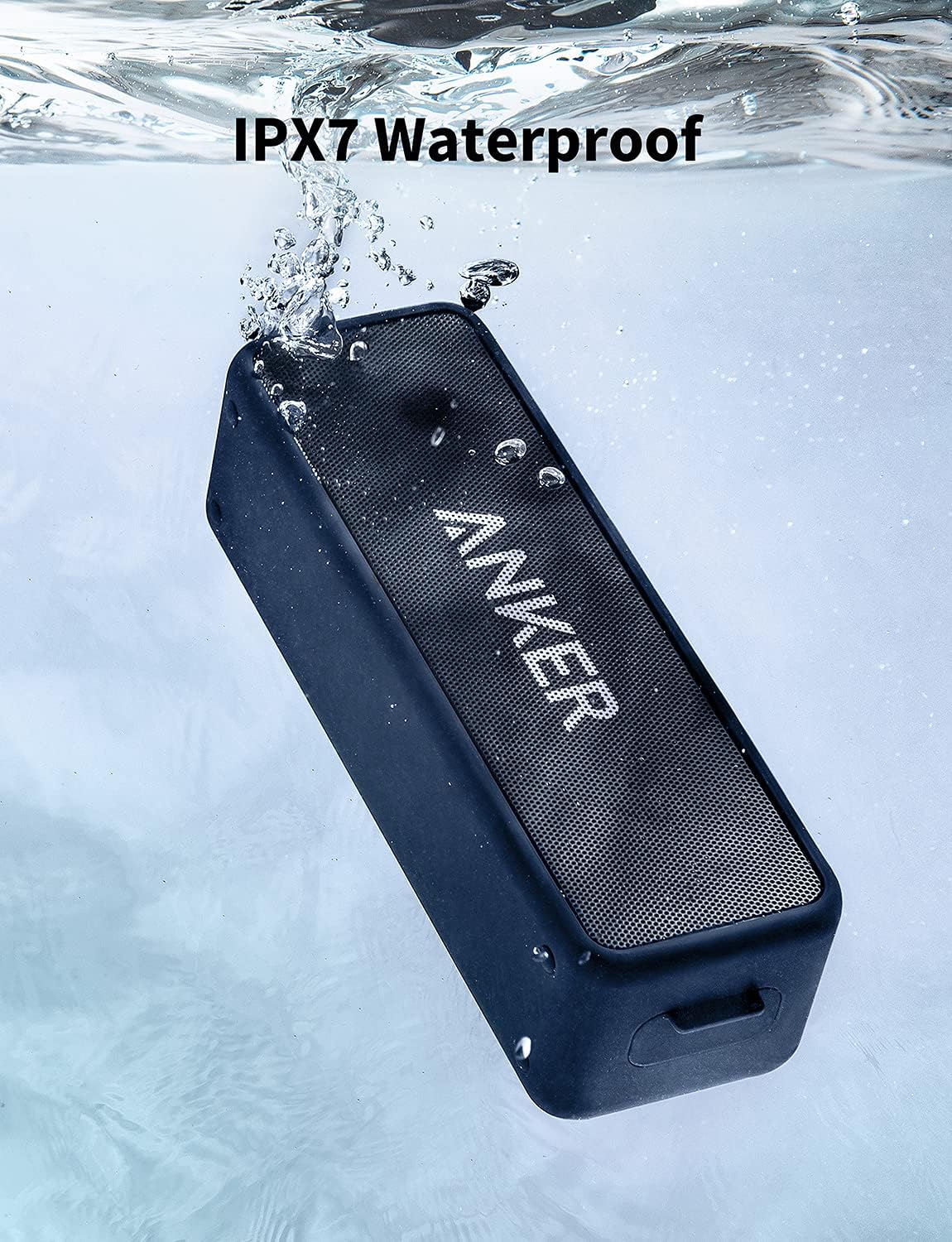 Soundcore 2 Portable Bluetooth Speaker with Stereo Sound, Bluetooth 5, Bassup, IPX7 Waterproof, 24-Hour Playtime, Wireless, Speaker for Home, Outdoors, Travel