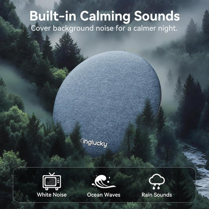 Mini Bluetooth Pillow Speaker, Pink | Built-in Pink Noise White Noise Sound Machine, Under Pillow Design, Headphone-Free, Rechargeable For Side Sleeper
