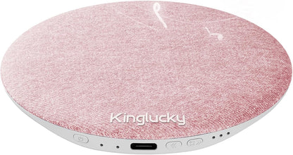 Mini Bluetooth Pillow Speaker, Pink | Built-in Pink Noise White Noise Sound Machine, Under Pillow Design, Headphone-Free, Rechargeable For Side Sleeper