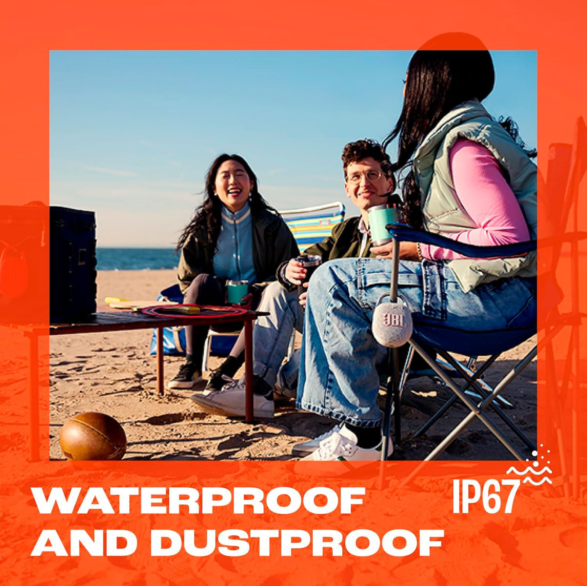 Clip 5 - Ultra-Portable, Waterproof & Dustproof Bluetooth Speaker, Big Pro Sound with Punchy bass, Integrated Carabiner, Up to 12 Hours of Play, Made in Part with Recycled Materials (Purple)