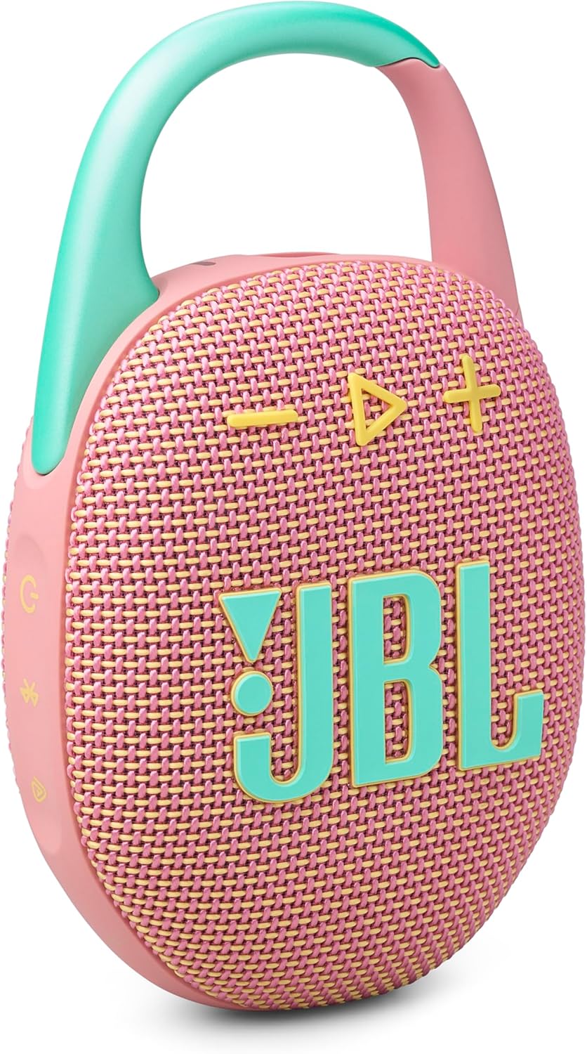 Clip 5 - Ultra-Portable, Waterproof & Dustproof Bluetooth Speaker, Big Pro Sound with Punchy bass, Integrated Carabiner, Up to 12 Hours of Play, Made in Part with Recycled Materials (Purple)