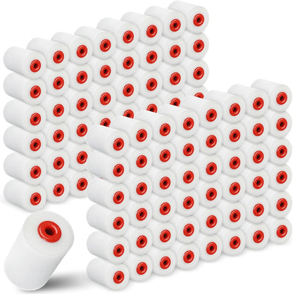 120 Pcs 4 Inch Foam Paint Roller Mini High Density Foam Roller Refills Paint Edger Tool for Walls Brings Smooth Finishes Flat Surfaces (White)