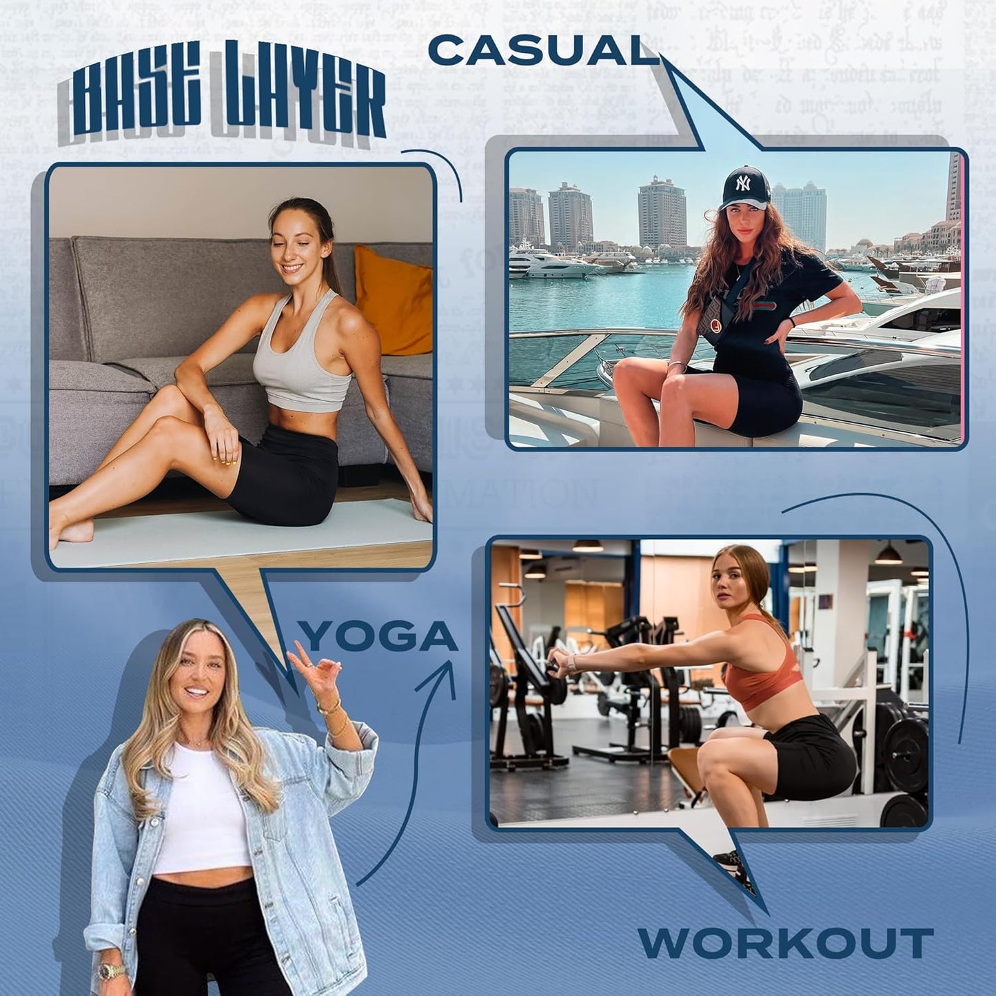 4 Pack Biker Shorts for Women - 8”/3”/5” High Waist Tummy Control Summer Workout Shorts for Running Yoga Athletic
