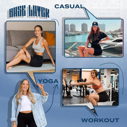 4 Pack Biker Shorts for Women - 8”/3”/5” High Waist Tummy Control Summer Workout Shorts for Running Yoga Athletic