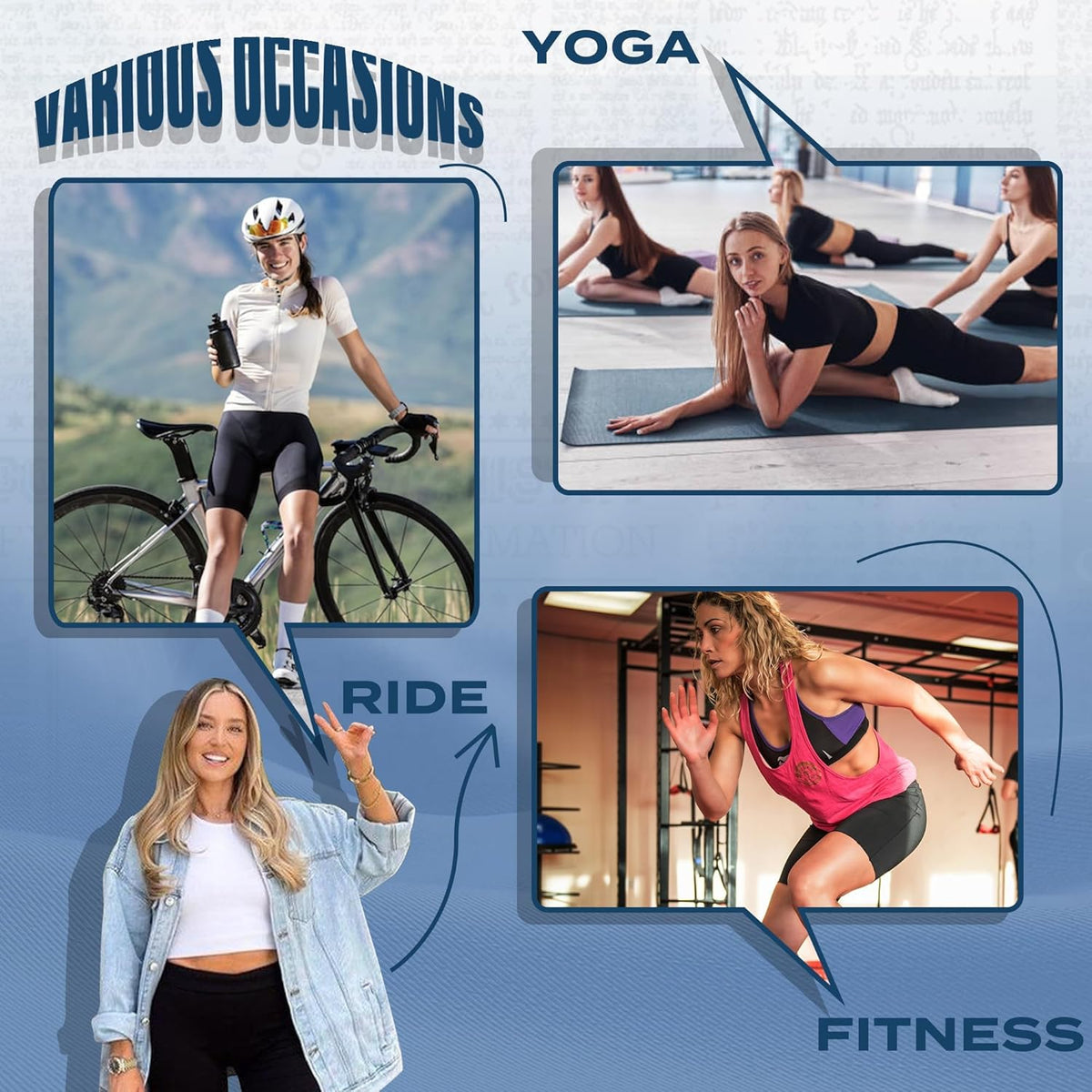 4 Pack Biker Shorts for Women - 8”/3”/5” High Waist Tummy Control Summer Workout Shorts for Running Yoga Athletic