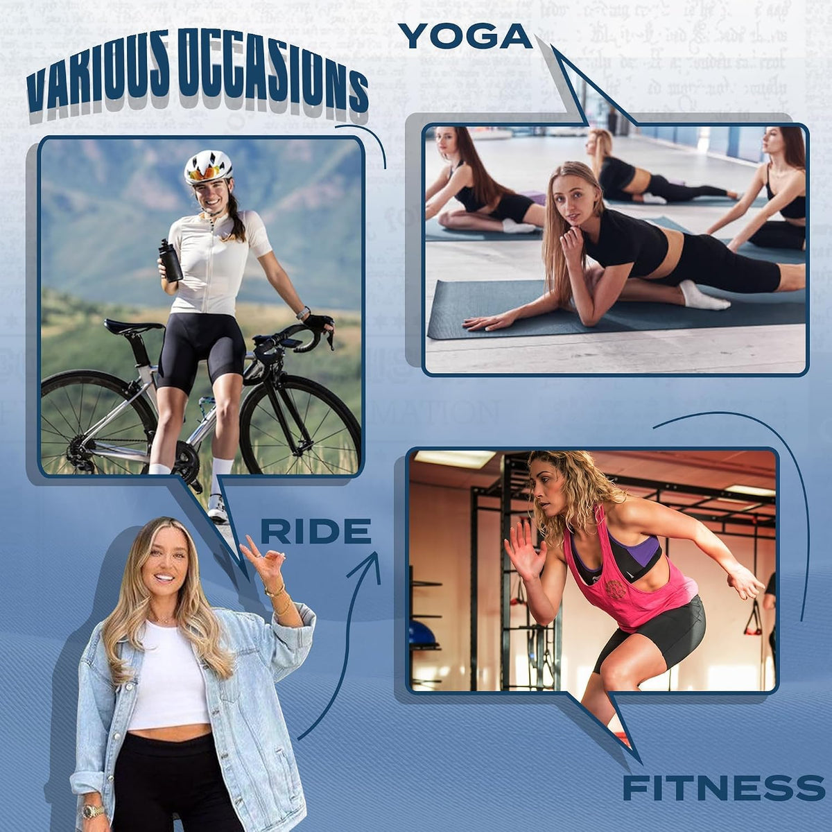 4 Pack Biker Shorts for Women - 8”/3”/5” High Waist Tummy Control Summer Workout Shorts for Running Yoga Athletic