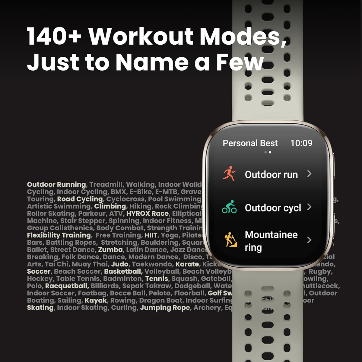 Bip 6 Smart Watch 46mm, 14 Day Battery, 1.97" AMOLED Display, GPS & Free Maps, AI, Bluetooth Call & Text, Health, Fitness & Sleep Tracker, 140+ Workout Modes, 5 ATM Water-Resistance, Black