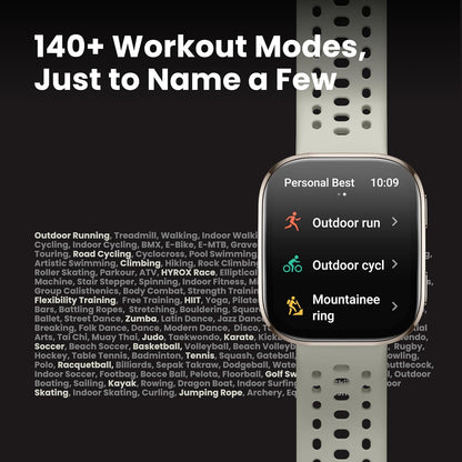 Bip 6 Smart Watch 46mm, 14 Day Battery, 1.97" AMOLED Display, GPS & Free Maps, AI, Bluetooth Call & Text, Health, Fitness & Sleep Tracker, 140+ Workout Modes, 5 ATM Water-Resistance, Black