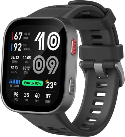 Bip 6 Smart Watch 46mm, 14 Day Battery, 1.97" AMOLED Display, GPS & Free Maps, AI, Bluetooth Call & Text, Health, Fitness & Sleep Tracker, 140+ Workout Modes, 5 ATM Water-Resistance, Black