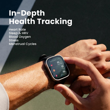 Bip 6 Smart Watch 46mm, 14 Day Battery, 1.97" AMOLED Display, GPS & Free Maps, AI, Bluetooth Call & Text, Health, Fitness & Sleep Tracker, 140+ Workout Modes, 5 ATM Water-Resistance, Black