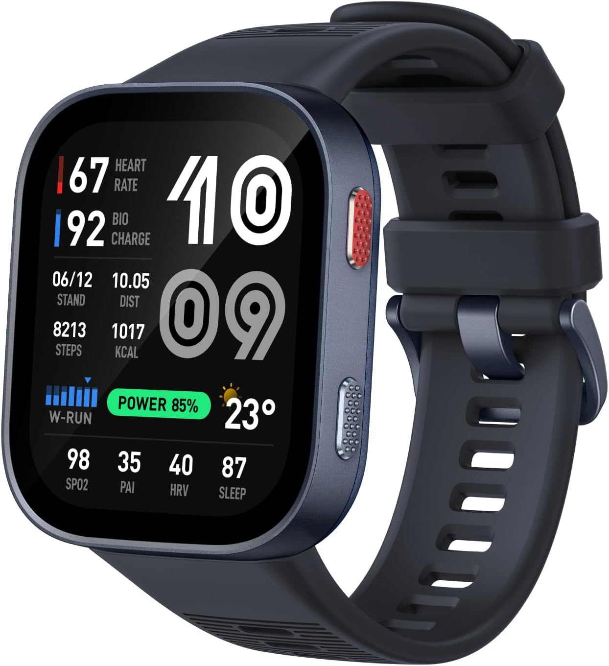 Bip 6 Smart Watch 46mm, 14 Day Battery, 1.97" AMOLED Display, GPS & Free Maps, AI, Bluetooth Call & Text, Health, Fitness & Sleep Tracker, 140+ Workout Modes, 5 ATM Water-Resistance, Black