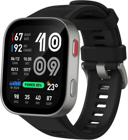 Bip 6 Smart Watch 46mm, 14 Day Battery, 1.97" AMOLED Display, GPS & Free Maps, AI, Bluetooth Call & Text, Health, Fitness & Sleep Tracker, 140+ Workout Modes, 5 ATM Water-Resistance, Black