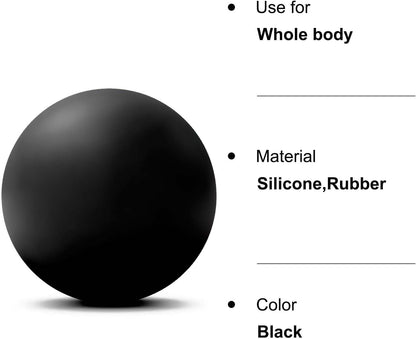 Massage Lacrosse Ball for Sore Muscles, Shoulders, Neck, Back, Foot, Body, Deep Tissue, Trigger Point, Muscle Knots, Yoga and Myofascial Release (Blue)