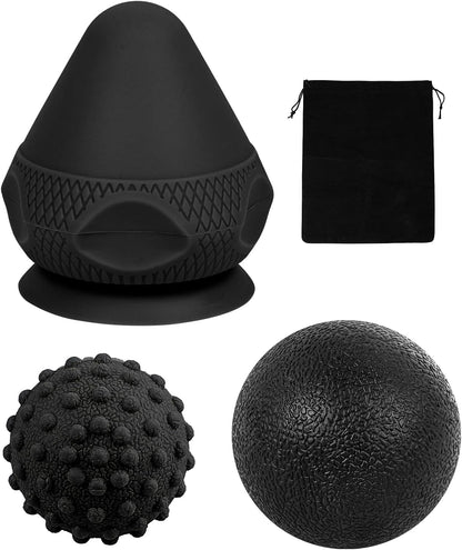 Massage Lacrosse Ball for Sore Muscles, Shoulders, Neck, Back, Foot, Body, Deep Tissue, Trigger Point, Muscle Knots, Yoga and Myofascial Release (Blue)