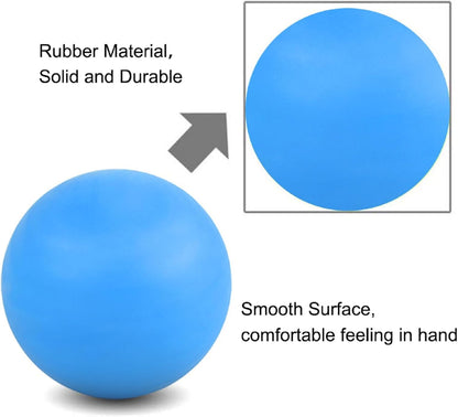 Massage Lacrosse Ball for Sore Muscles, Shoulders, Neck, Back, Foot, Body, Deep Tissue, Trigger Point, Muscle Knots, Yoga and Myofascial Release (Blue)
