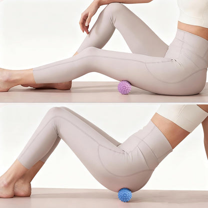 Massage Lacrosse Ball for Sore Muscles, Shoulders, Neck, Back, Foot, Body, Deep Tissue, Trigger Point, Muscle Knots, Yoga and Myofascial Release (Blue)