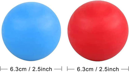 Massage Lacrosse Ball for Sore Muscles, Shoulders, Neck, Back, Foot, Body, Deep Tissue, Trigger Point, Muscle Knots, Yoga and Myofascial Release (Blue)