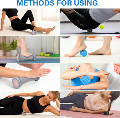 Massage Lacrosse Ball for Sore Muscles, Shoulders, Neck, Back, Foot, Body, Deep Tissue, Trigger Point, Muscle Knots, Yoga and Myofascial Release (Blue)