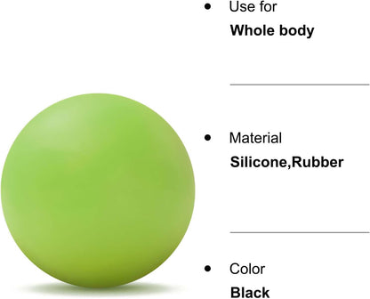 Massage Lacrosse Ball for Sore Muscles, Shoulders, Neck, Back, Foot, Body, Deep Tissue, Trigger Point, Muscle Knots, Yoga and Myofascial Release (Blue)