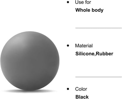 Massage Lacrosse Ball for Sore Muscles, Shoulders, Neck, Back, Foot, Body, Deep Tissue, Trigger Point, Muscle Knots, Yoga and Myofascial Release (Blue)