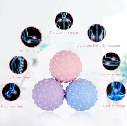 Massage Lacrosse Ball for Sore Muscles, Shoulders, Neck, Back, Foot, Body, Deep Tissue, Trigger Point, Muscle Knots, Yoga and Myofascial Release (Blue)