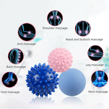 Massage Lacrosse Ball for Sore Muscles, Shoulders, Neck, Back, Foot, Body, Deep Tissue, Trigger Point, Muscle Knots, Yoga and Myofascial Release (Blue)
