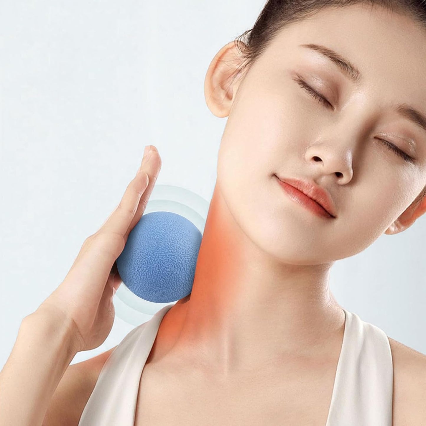 Massage Lacrosse Ball for Sore Muscles, Shoulders, Neck, Back, Foot, Body, Deep Tissue, Trigger Point, Muscle Knots, Yoga and Myofascial Release (Blue)
