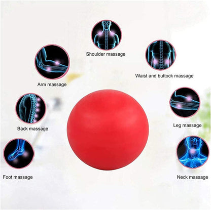 Massage Lacrosse Ball for Sore Muscles, Shoulders, Neck, Back, Foot, Body, Deep Tissue, Trigger Point, Muscle Knots, Yoga and Myofascial Release (Blue)