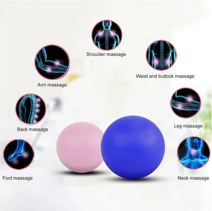 Massage Lacrosse Ball for Sore Muscles, Shoulders, Neck, Back, Foot, Body, Deep Tissue, Trigger Point, Muscle Knots, Yoga and Myofascial Release (Blue)