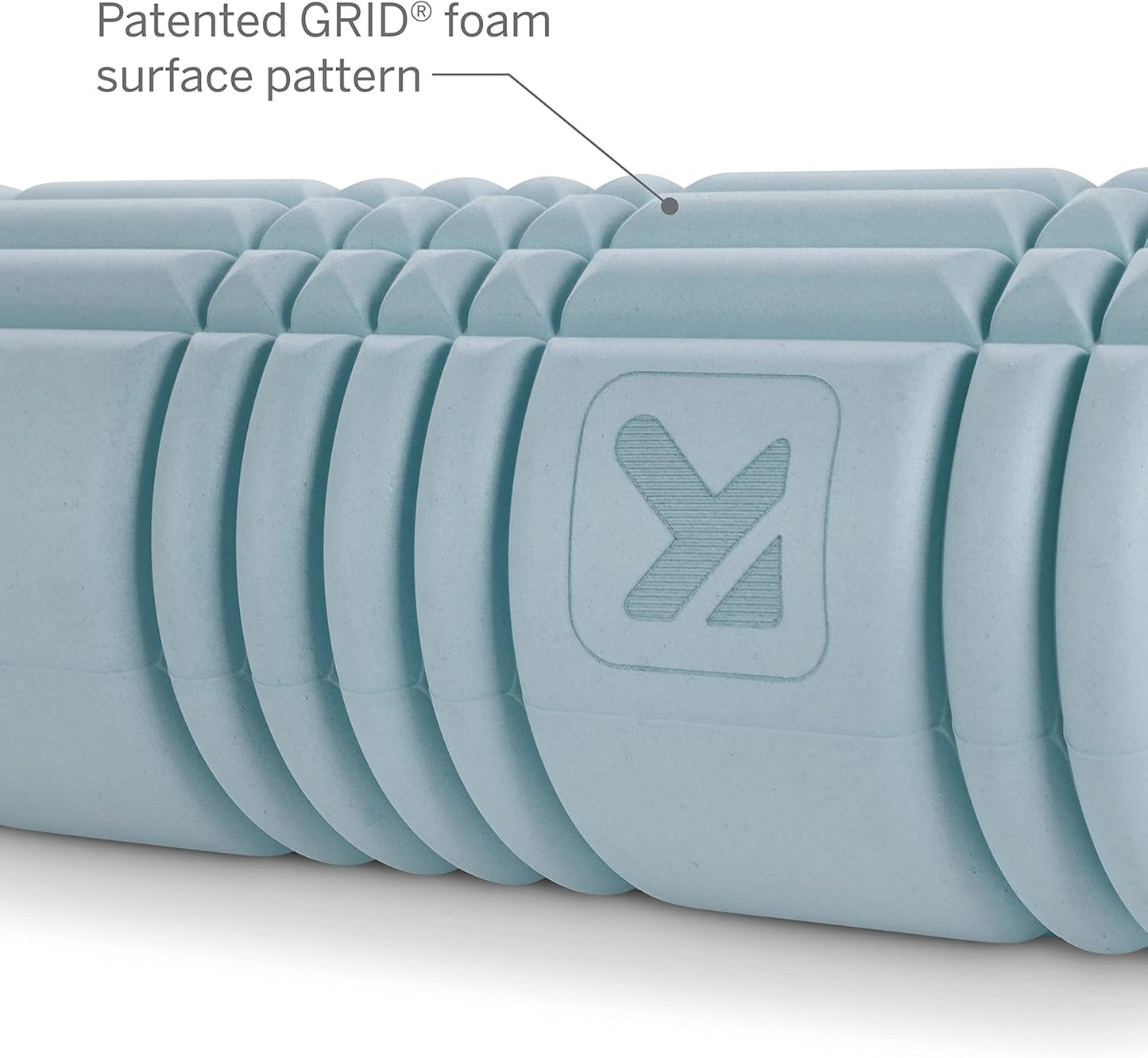 Therapy Grid Patented Multi-Density Foam Massage Roller (80% Recycled) Exercise, Deep Tissue Muscle Recovery - Muscle Pain&Tightness, Improves Circulation (13"), Blue