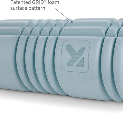Therapy Grid Patented Multi-Density Foam Massage Roller (80% Recycled) Exercise, Deep Tissue Muscle Recovery - Muscle Pain&Tightness, Improves Circulation (13"), Blue