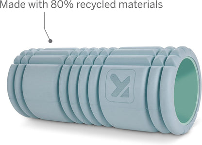 Therapy Grid Patented Multi-Density Foam Massage Roller (80% Recycled) Exercise, Deep Tissue Muscle Recovery - Muscle Pain&Tightness, Improves Circulation (13"), Blue