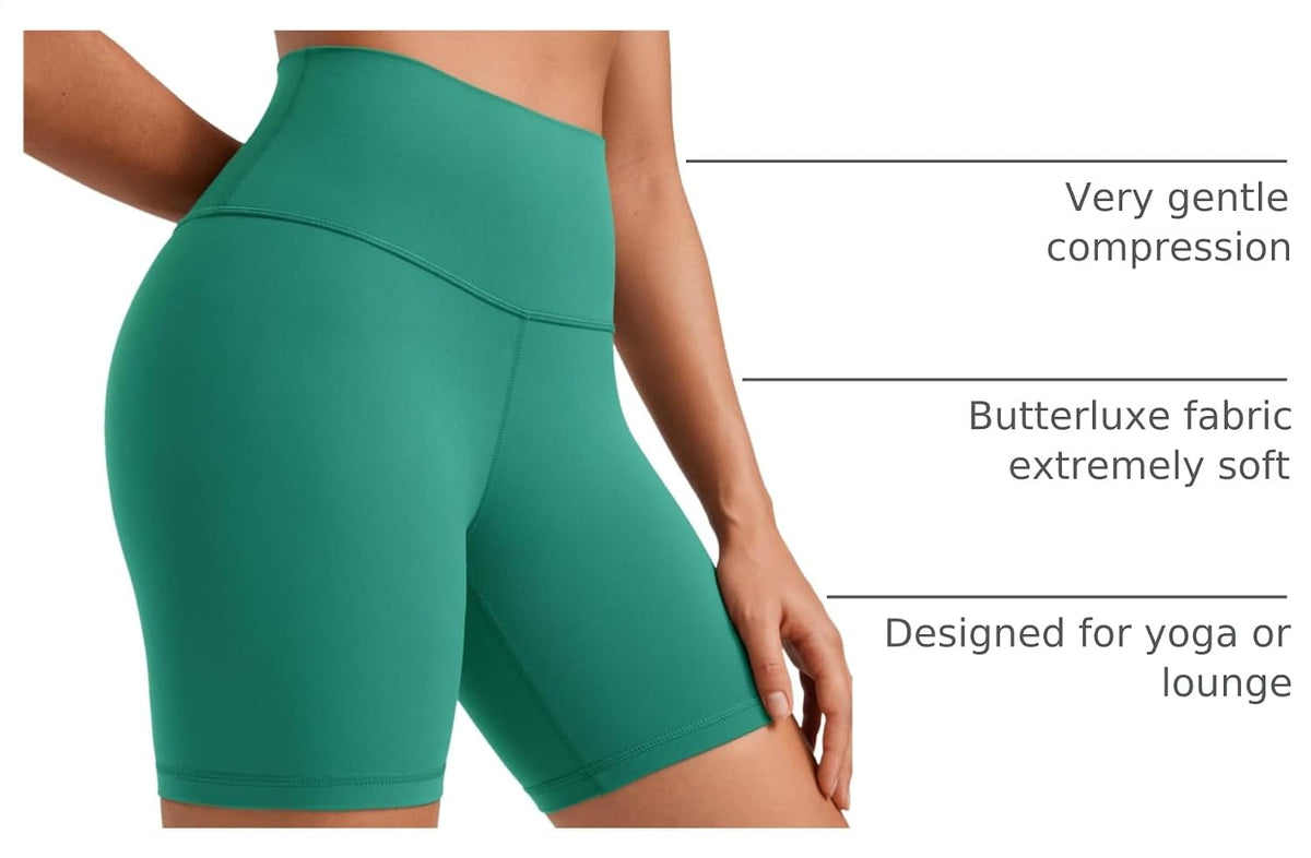 Butterluxe Biker Shorts 6" | Extremely Soft, Gentle Compression, Yoga, High Waisted, for Women